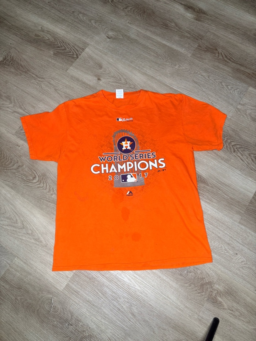 Houston Astros 2017 World Series T-Shirt Large Orange